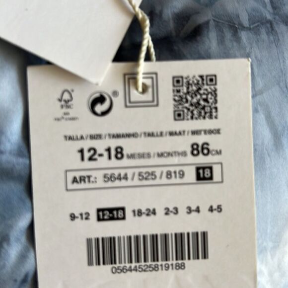 ZARA Kids | Blue Gray | WATER REPELLENT TIE-DYE EFFECT PUFFER COAT - Picture 8 of 9